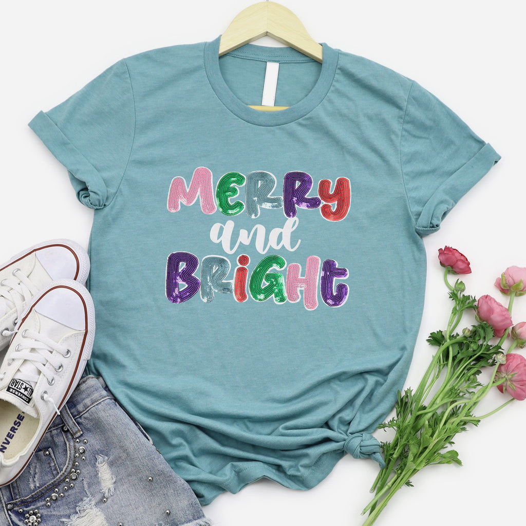Merry and Bright Sequin Tee