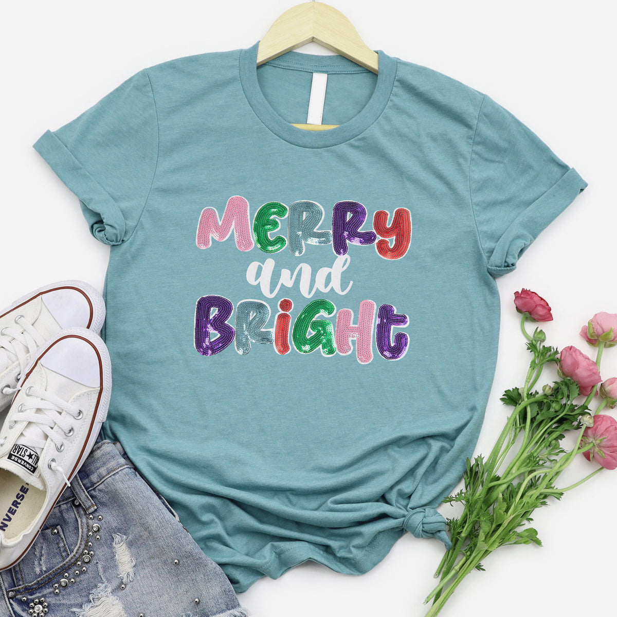 Merry and Bright Sequin Tee