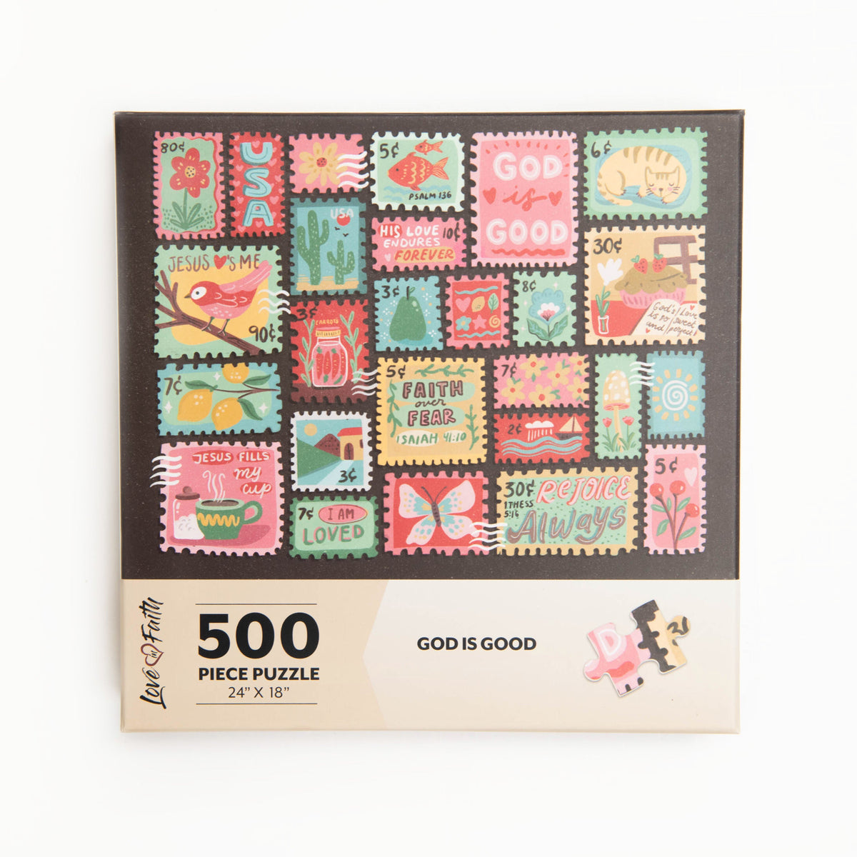 God is Good Stamps - 500pc Puzzle