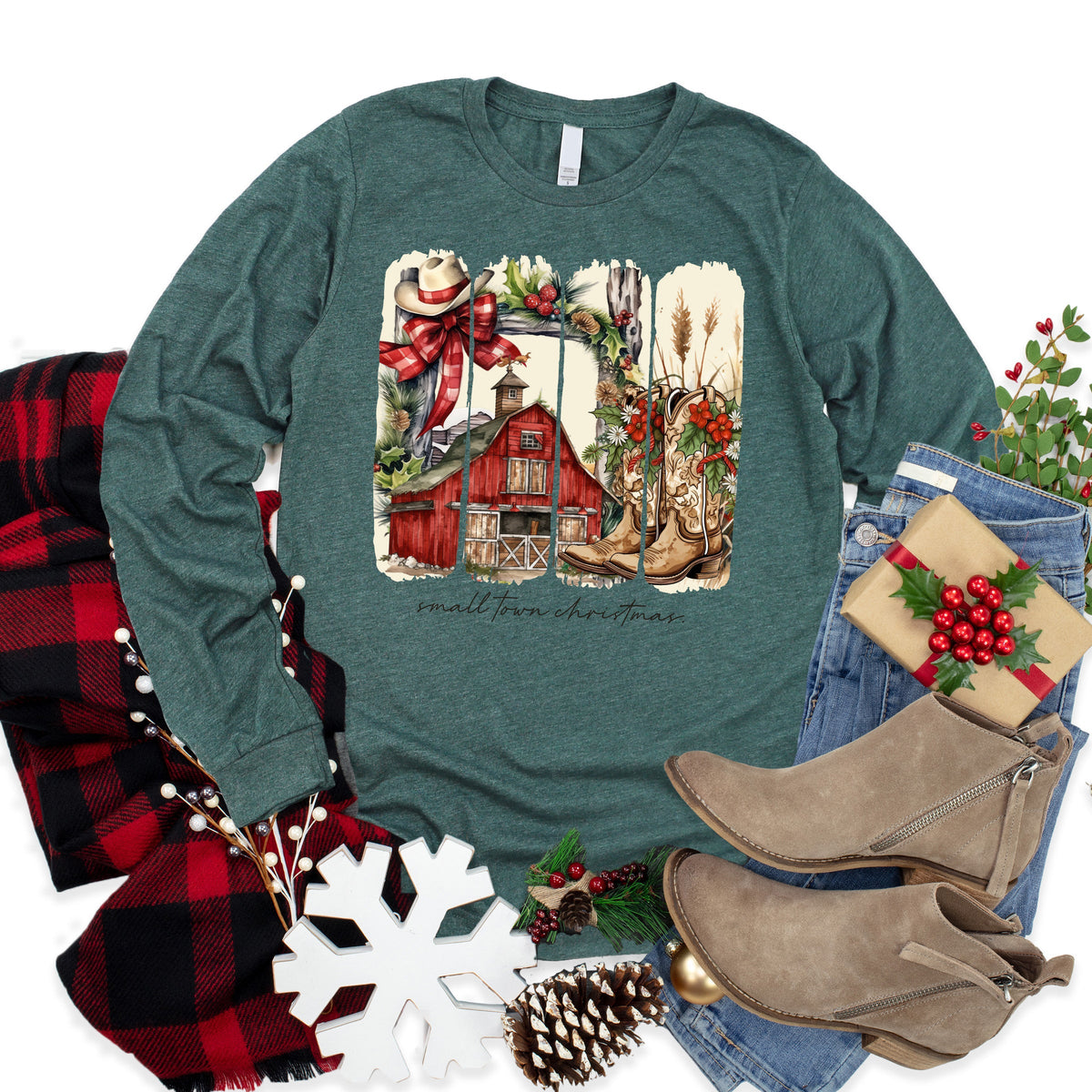 Western Christmas Long Sleeve