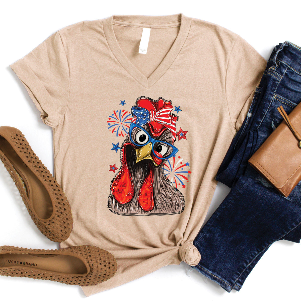 America Chicken V-Neck