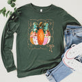 Patchwork Pumpkin Long Sleeve