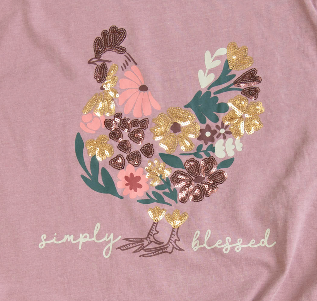 Simply Blessed Sequin Tee