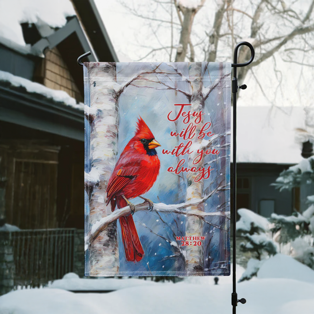 Always With You Cardinal Garden Flag