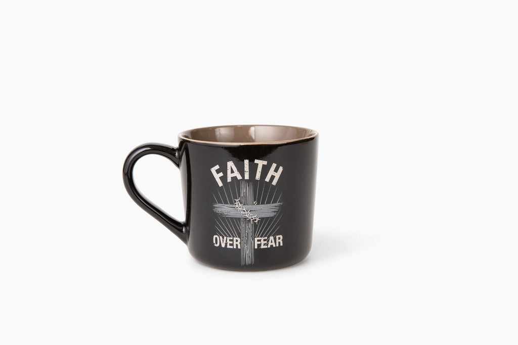 Faith Over Fear Ceramic 15 oz Mug With Handle