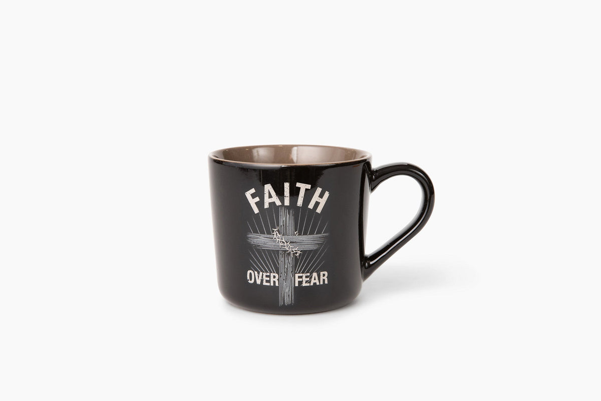Faith Over Fear Ceramic 15 oz Mug With Handle