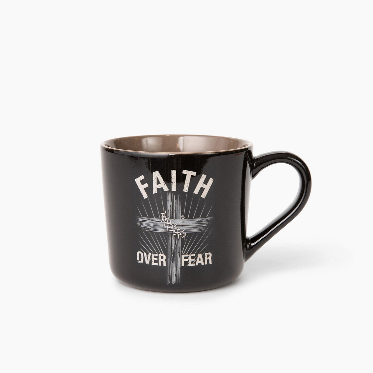 Faith Over Fear Ceramic 15 oz Mug With Handle